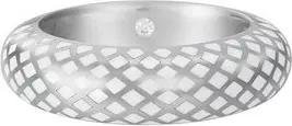 Esprit Fingerring Silber Kunststoff Weiß Gr. 56 - ESRG91919C180