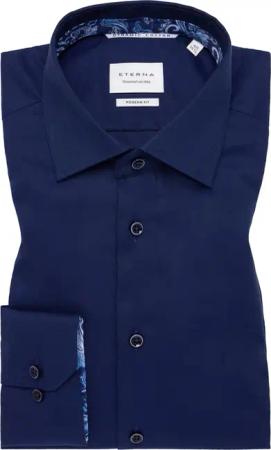 MODERN FIT Hemd in navy strukturiert