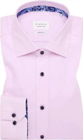 MODERN FIT Hemd in rosa strukturiert