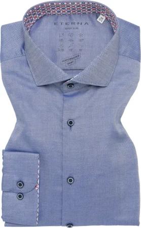 SUPER SLIM Performance Shirt in denim strukturiert