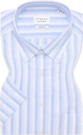 MODERN FIT Hemd in blau gestreift