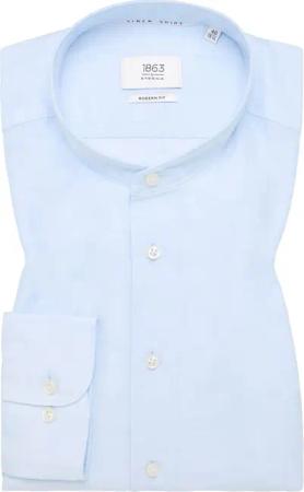 MODERN FIT Linen Shirt in himmelblau unifarben