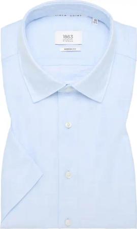 MODERN FIT Linen Shirt in himmelblau unifarben