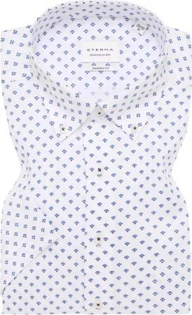 MODERN FIT Hemd in blau bedruckt