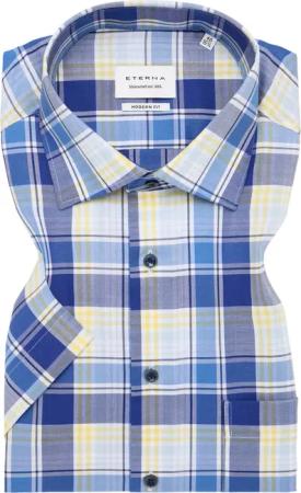 MODERN FIT Hemd in dunkelblau kariert
