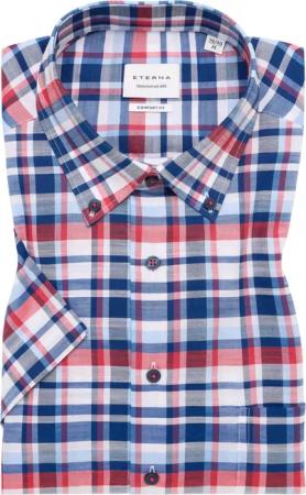 COMFORT FIT Hemd in rot kariert