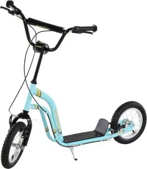 HOMCOM Scooter höhenverstellbar, mit 12 Zoll Luftreifen, (Kinderroller, 1 tlg., Kinderscooter), für Jungen und Mädchen ab 5 Jahre, Cityroller Hellblau