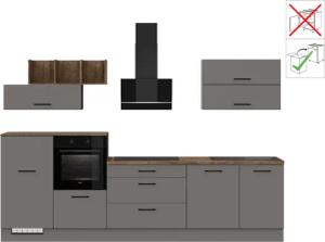 IMPULS KÜCHEN Küchenzeile ""New York", Schubkästen mit Soft-Close,", wählbare Ausrichtung, Soft-Close-Schubkästen, Breite 320 cm