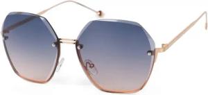 styleBREAKER Sonnenbrille Ovale Oversize Sonnenbrille Diamant Schliff Rahmenlos (1-St) Gradient