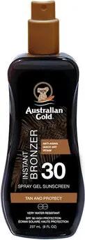 Australian Gold Sonnenschutz & Sonnenpflege Sonnenschutz Spf30 Sprühgel Mit Instant-bronzer
