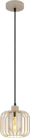 GLOBO Pendelleuchte sand Metall H/D: ca. 120x18 cm E27 1 Brennstellen