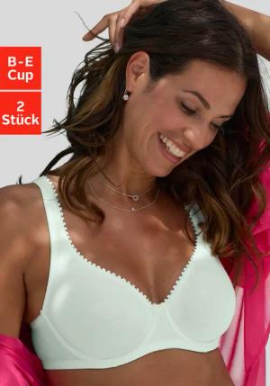 PETITE FLEUR T-Shirt-BH Damen mint + weiß Gr.85E