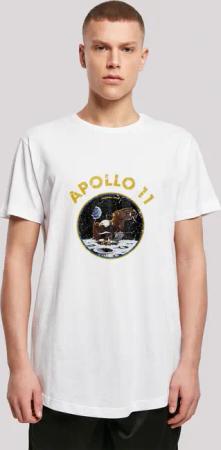 F4NT4STIC T-Shirt "NASA Classic Mondlandung White", Herren,Premium Merch,Lang,Longshirt,Bedruckt