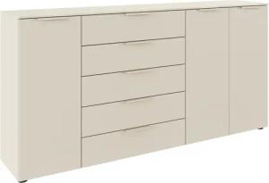 rauch Schubkastenkommode "Kommode Türkommode Sideboard Kombikommode FLIPP", (Breite 200 cm mit 4 Einlegeböden), 3-türig mit 5 Schubladen und Soft-Close-Funktion