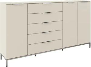 rauch Kombikommode "Kommode Türkommode Sideboard Kombikommode FLIPP", (Breite 200 cm mit 4 Einlegeböden), 3-türig mit 5 Schubladen und Soft-Close-Funktion