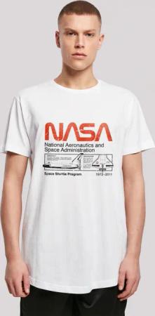 F4NT4STIC T-Shirt "NASA Classic Space Shuttle White", Herren,Premium Merch,Lang,Longshirt,Bedruckt