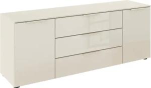 rauch Schubkastenkommode "Kommode Türkommode Sideboard Kombikommode FLIPP mit Glasfront", (Breite 160 cm mit 2 Einlegeböden), 2-türig mit 3 Schubladen und Soft-Close-Funktion sowie Glasfront