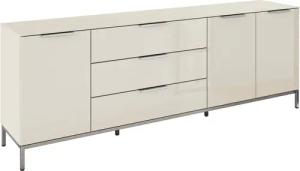 rauch Kombikommode "Kommode Türkommode Sideboard Kombikommode FLIPP mit Glasfront", (Breite 200 cm mit 2 Einlegeböden), 3-türig, 3 Schubladen, Soft-Close-Funktion, Oberboden und Front Glas