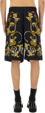 Versace Jeans Couture - Shorts With Baroque Outline Print - Größe 52 - schwarz
