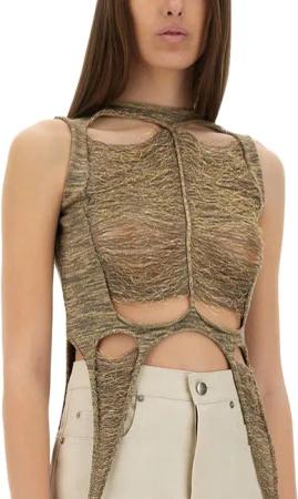 Rick Owens - "Tanja T" Knit Top - Größe M - goldfarben