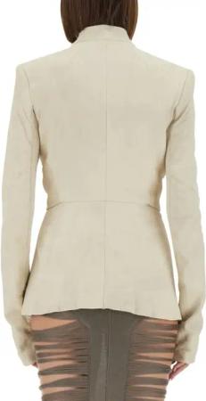 Rick Owens - Tailored Lamb Leather Jacket - Größe 40 - beige