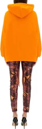 Versace Jeans Couture - Hoodie With Logo And Crystals - Größe S - orange
