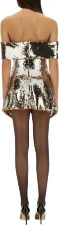 self-portrait - Mini Dress With Sequins - Größe 10 - goldfarben