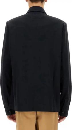Paul Smith - Black Shirt Jacket With Zip Front Closure - Größe XL - blau