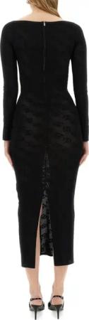 Dolce&Gabbana - Jacquard Logo Sheath Dress - Größe 42 - schwarz
