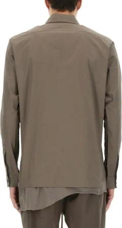 Rick Owens - Structured Cotton Work Shirt With Button-Down Fron - Größe 48 - grau