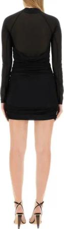 Helmut Lang - High-Neck Mini Dress - Größe S - schwarz