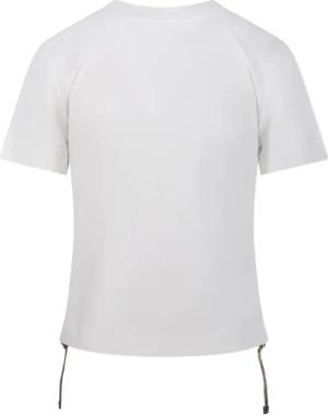 Burberry - Cropped White T-Shirt With Adjustable Drawstrings - Größe XS - white