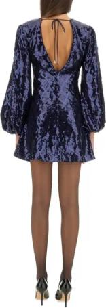 Rotate - Mini Dress With Floral Pattern - Größe 34 - blau