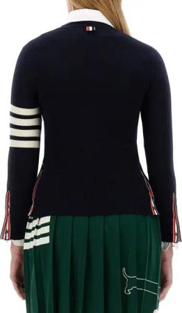Thom Browne - V-Neck Cardigan - Größe 46 - blau