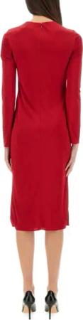 Versace - "Safety Pin" Midi Dress - Größe 40 - rot