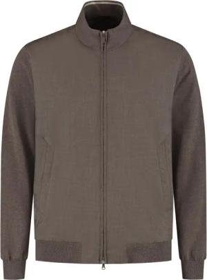 Paul & Shark - Silk Cotton Zipped Sweater - Größe M - braun