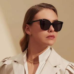 Isabel Bernard Sonnenbrille - La Villette Raison square sunglasses with black le - Gr. unisize - in Schwarz - für Damen