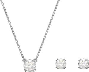 Swarovski Halskette - Constella set, Round cut, Rhodium plated - Gr. unisize - in Weiß - für Damen
