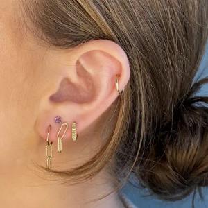 Jackie Gold Ohrringe - Jackie Mini Plain Hoops - Gr. unisize - in Gold - für Damen