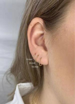 Jackie Gold Ohrringe - Jackie Twist Hoops - Gr. unisize - in Gold - für Damen