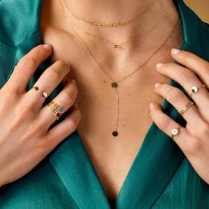 Jackie Gold Halskette - Jackie Long drop Y-Necklace - Gr. unisize - in Gold - für Damen