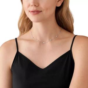 Michael Kors Halskette - Michael Kors Sterling Silver Station Necklace - Gr. unisize - in Silber - für Damen