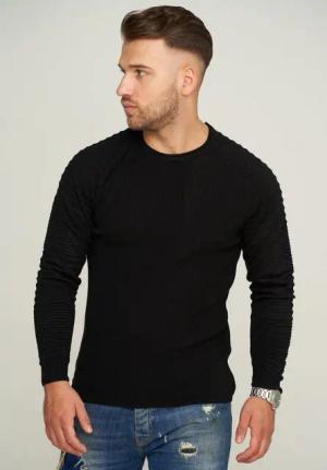 behype Strickpullover MKstep91 mit Biker-Steppung