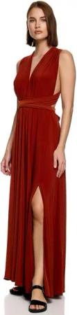 Worldclassca Abendkleid Worldclassca Abendkleid Partykleid Lang mit Schlitz Sommerkleid Maxikleid Cocktailkleid Wickelkleid Elegant Schulterfrei Ärmellos