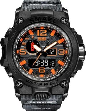 SMAEL Militärische Sportarmbanduhr mit Quarzwerk für Männer-LED- Licht-5 ATM Watch, Sportliche Multifunktionsuhr für Alltag und Abenteuer