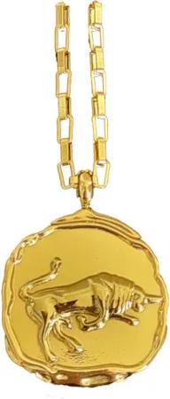Einkaufszauber Kette mit Anhänger Halskette Sternzeichen Stier, Sternzeichen Stier
