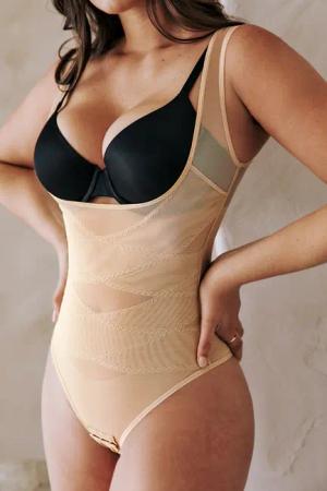 Breite Träger Shapewear-Bodysuit