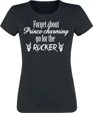 Sprüche T-Shirt - Forget About Prince Charming - S bis XXL - für Damen - Größe L - schwarz