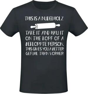 Sprüche T-Shirt - This Is A Nudelholz - M bis 3XL - für Männer - Größe XXL - schwarz