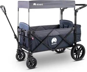 elvent Bollerwagen SmartCruiser Premium, Kompakt faltbar, Für 1-2 Kinder, Ideal für Familienausflüge